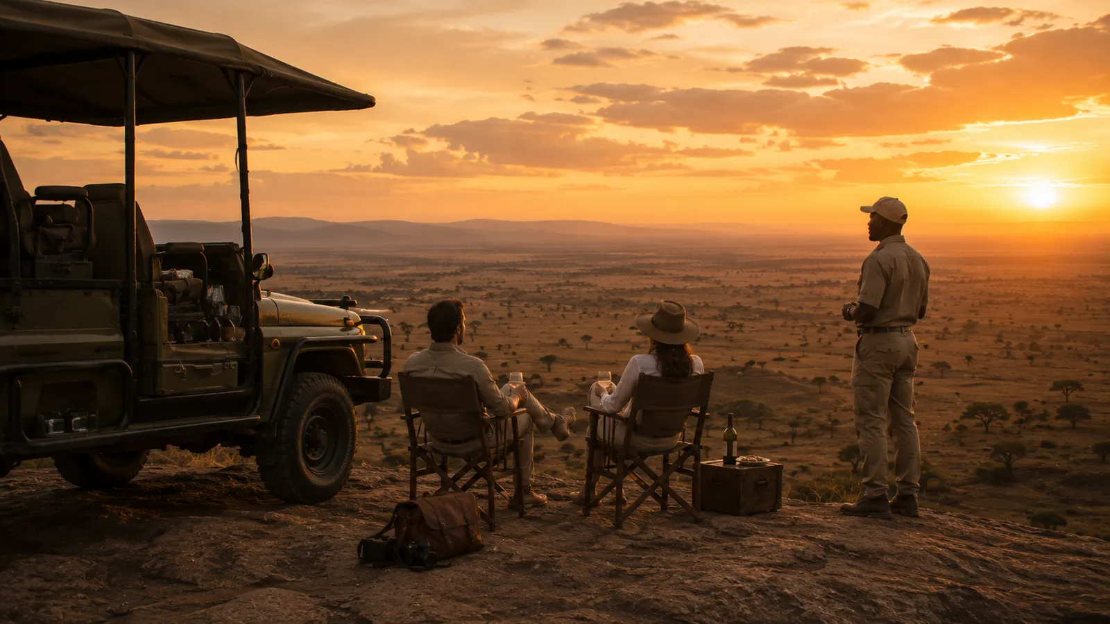 Private sundowner in Tanzania.